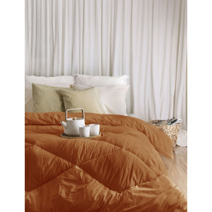 Кафява олекотена завивка Marbella - 100% Ранфорс