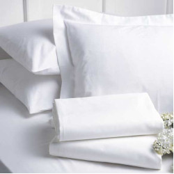 Памучен долен чаршаф - бял