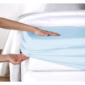 Памучен чаршаф с ластик Aqua - 100% Ранфорс Памучен чаршаф с ластик Aqua - 100% Ранфорс