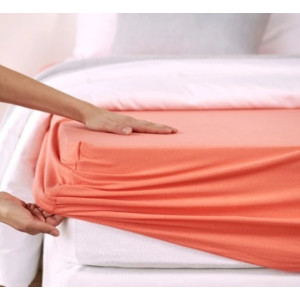 Памучен чаршаф с ластик - Orange Памучен чаршаф с ластик - Orange