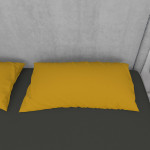 Двуцветен спален комплект в Жълто и Сиво