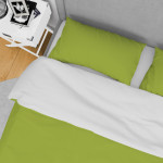 Двуцветен спален комплект в Бяло и Зелено