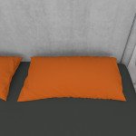 Двуцветен спален комплект в Оранжево и Сиво