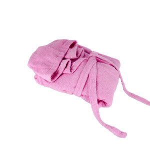 Розов памучен халат за баня Розов памучен халат за баня