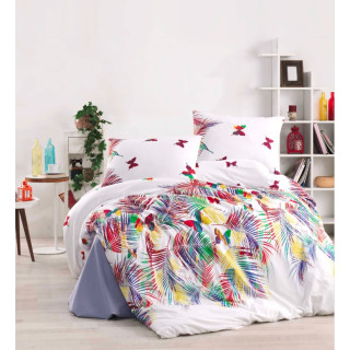 Дизайнерски памучен спален комплект Цветно лято