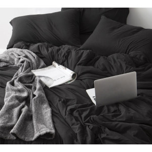 Спален комплект от ранфорс в черно  Спален комплект от ранфорс в черно