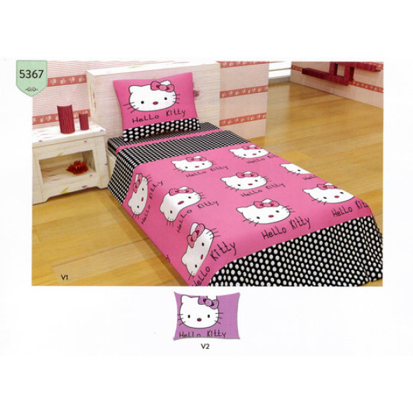 Спални Комплекти за Деца изображение на Kitty в розово-лилав цвят