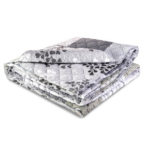 Покривало за спалня с две лица Silver flowers 2