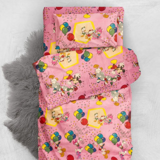 Детски спален комплек, розово, 100% памук -Gufi