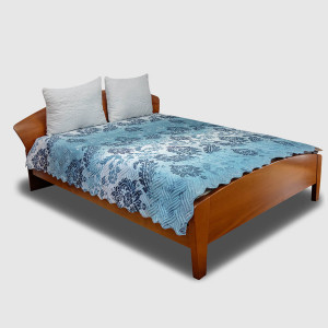 Микрофибърно шалте в сини тонове Defia