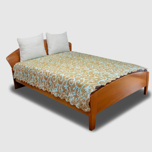 Микрофибърно шалте с орнаментика в бежово Elegance 2