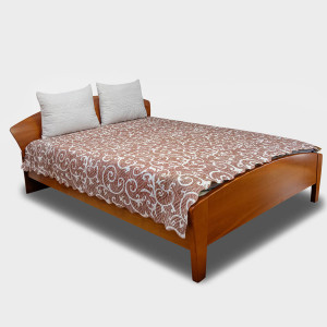 Микрофибърно шалте с орнаментика в кафяво Elegance 3