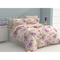 100% Памучен спален комплект Романтично лилаво
