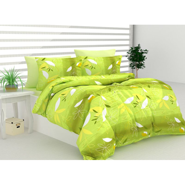 Памучен спален комплект Леонеса - зелен