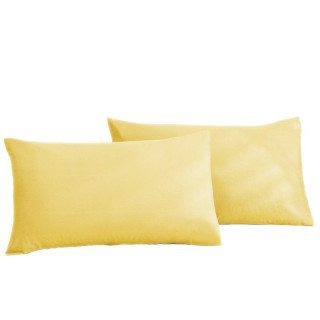 Жълта памучна калъфка за възглавница