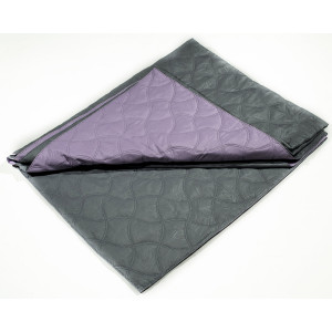 Микрофибърно шалте с две лица - лилаво/сиво