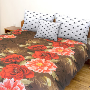 Кувертюра за спалня Червени цветя