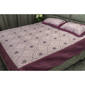 Покривало за спалня с две калъфки Розета