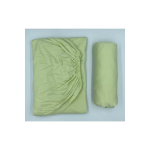 Чаршаф с ластик Памучно трико - Green