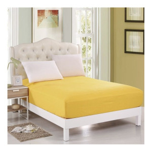 Долен чаршаф с ластик Тютюн - Памучно трико Долен чаршаф с ластик Тютюн - Памучно трико