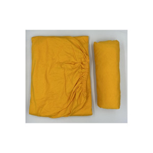 Чаршаф с ластик Памучно трико - Yellow