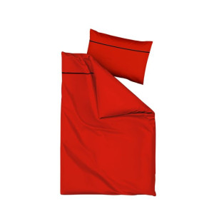 Единичен спален комплект Scarlet Red - Памучен сатен Единичен спален комплект Scarlet Red - Памучен сатен