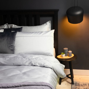 Двоен спален комплект Silvery - Памучен сатен Двоен спален комплект Silvery - Памучен сатен