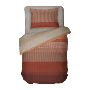 Единичен спален комплект в теракота Нептун - Ранфорс