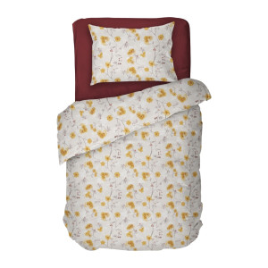 Единичен спален комплект от Ранфорс - Слънчев март