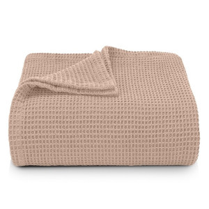100% Памучно покривало за легло бежово Сиеста 220х230