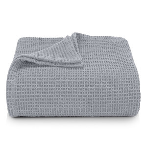 100% Памучно покривало за легло сиво Сиеста 220х230
