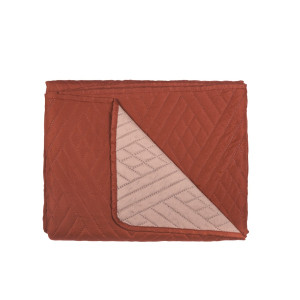 Микрофибърно покривало Релакс 200/220 - Червено и Бежово