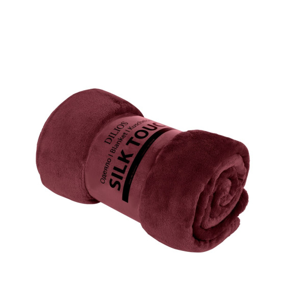 Полиестерно одеяло в бордо - Копринено докосване