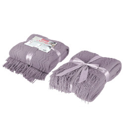 Плетено одеяло в лилаво 130х170 - Merilin