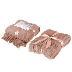 Плетено одеяло в розово 130х170 - Merilin