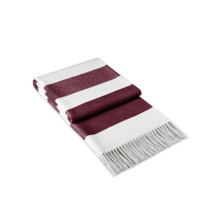 Стилно одеяло Striped Bordeaux White