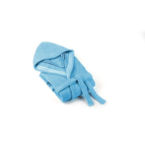 Памучен халат с качулка Венеция - Син Памучен халат с качулка Венеция - Син