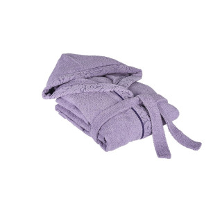 Памучен халат за баня в лилав цвят