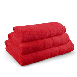 Комплект памучни хавлиени кърпи в червено - Перла