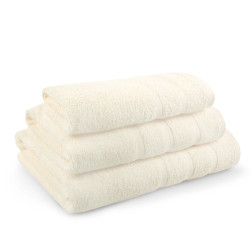 Комплект памучни хавлиени кърпи в екрю - Перла