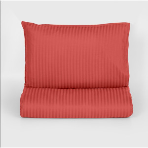 Спално бельо от 2 части Севилия - Червено райе Спално бельо от 2 части Севилия - Червено райе