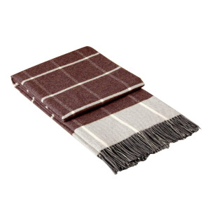 Декоративно одеяло - каре кафяво