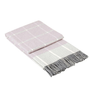 Декоративно одеяло - каре пудра