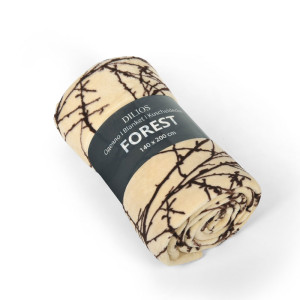 Меко поларено одеяло в екрю