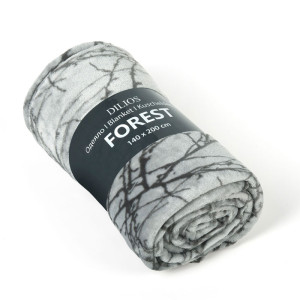 Меко поларено одеяло в сиво