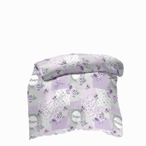 Памучен плик за олекотена завивка – Лилави рози от Париж