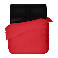 Двуцветен спален комплект, двоен Black and Red 