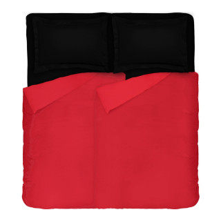 Двуцветен спален комплект от 5 части Black and Red 
