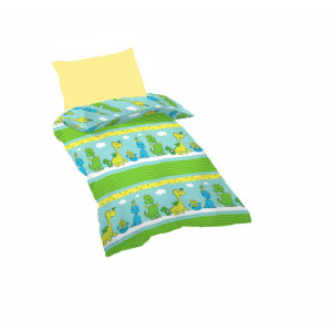 Памучно бебешко спално бельо ПРИЯТЕЛИТЕ НА ДИНО - Памук Ранфорс