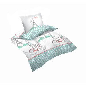 Памучен детски спален комплект Велосипедист